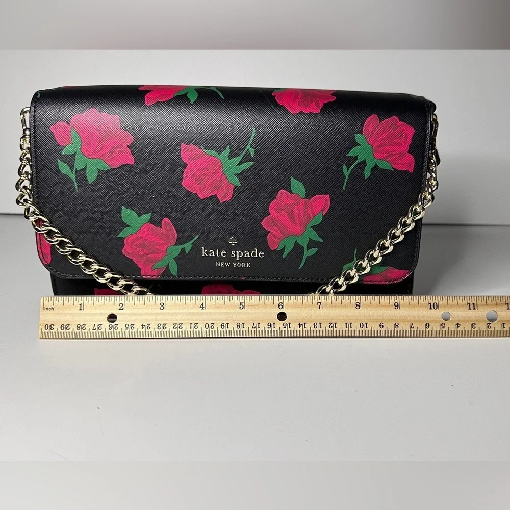 Kate Spade Crossbody Madison Rose Toss Print, NWT